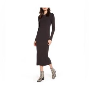 Treasure & Bond Crewneck Long
Sleeve Midi Sweater Dress Size Small